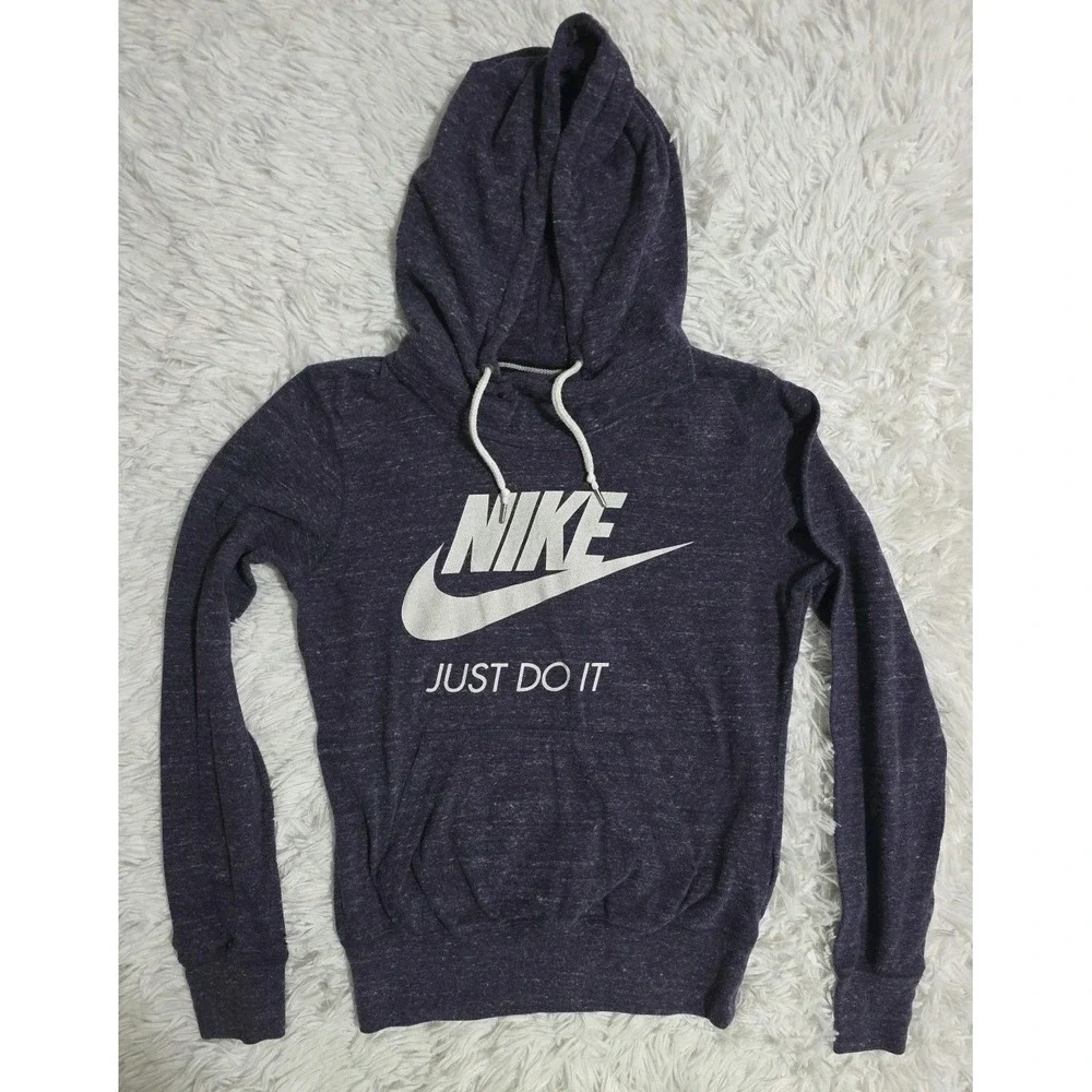 Vintage Nike Red‎ Tag Front Logo Pullover  Hoodie Swaetshirt Size Small